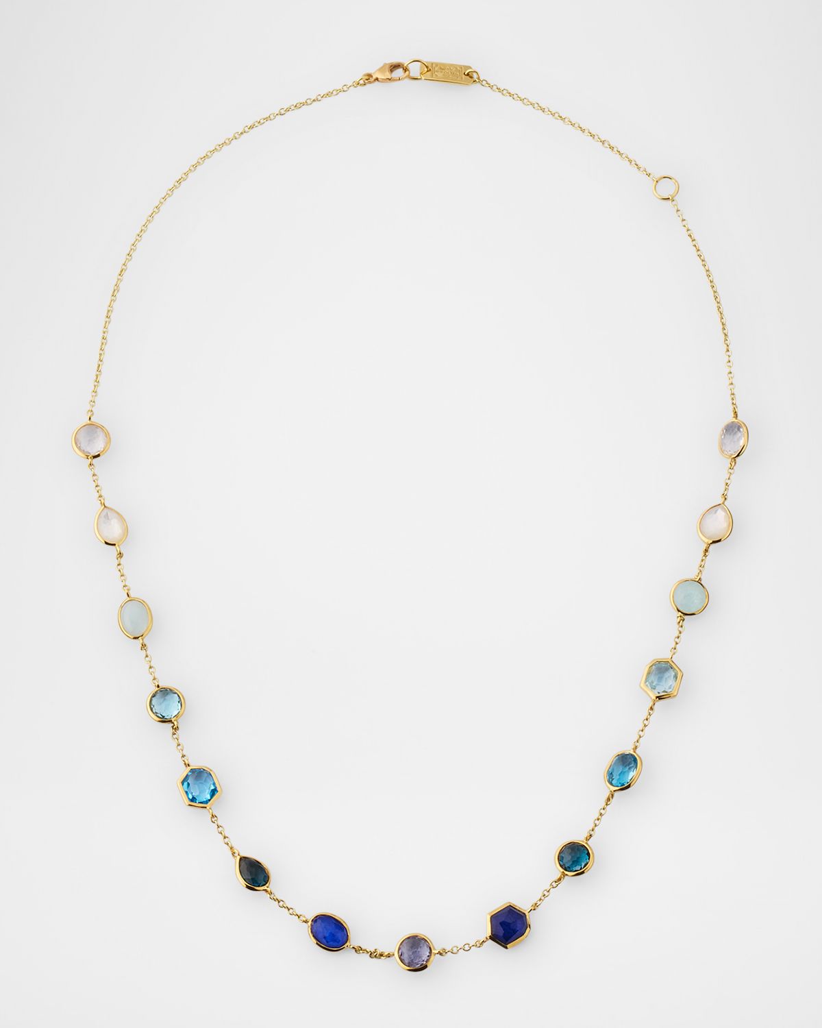 Ippolita Rock Candy Mare 15-Stone Station Chain Necklace in 18K Gold