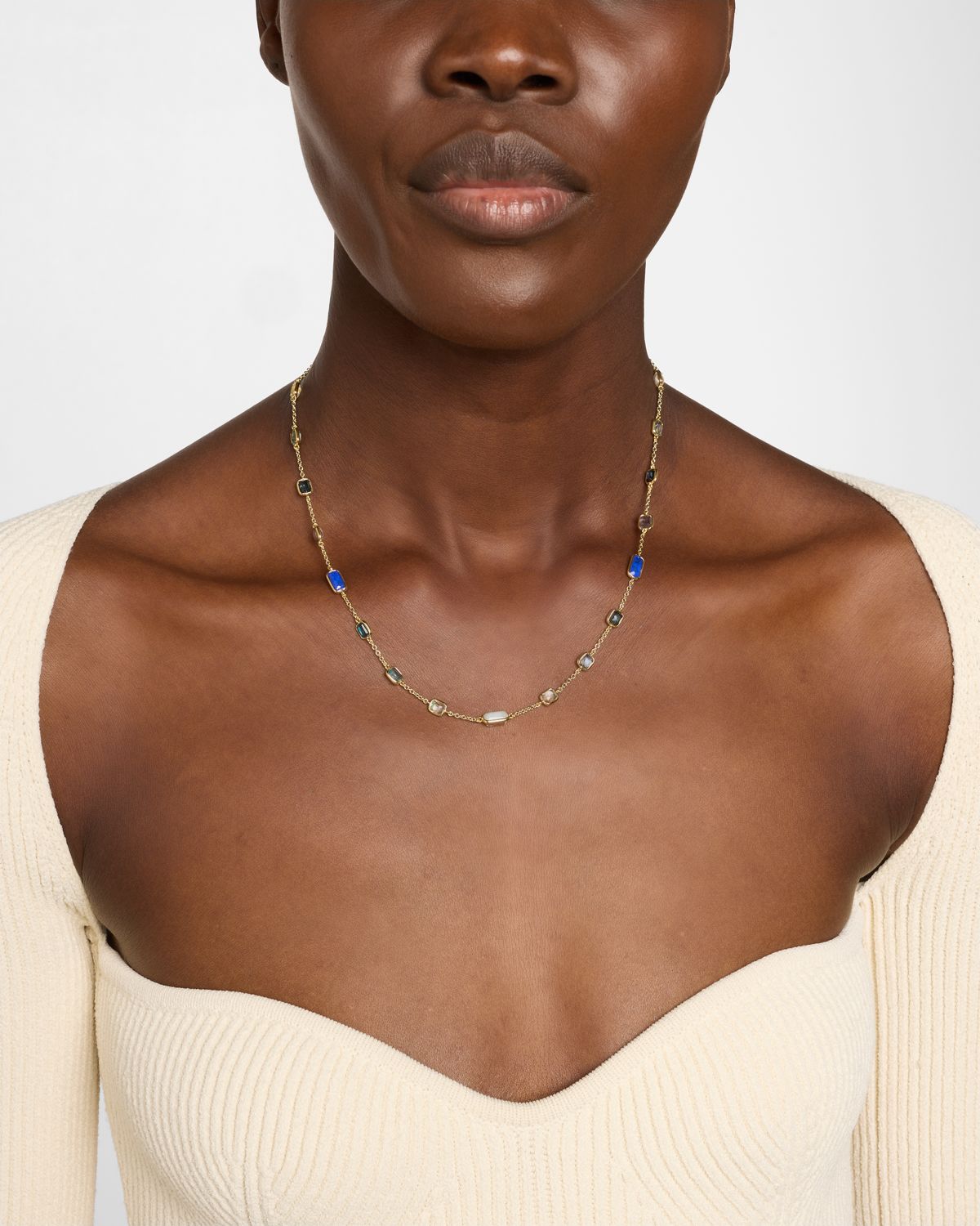 Ippolita Rock Candy Mare Gelato Confetti Necklace in 18K Gold