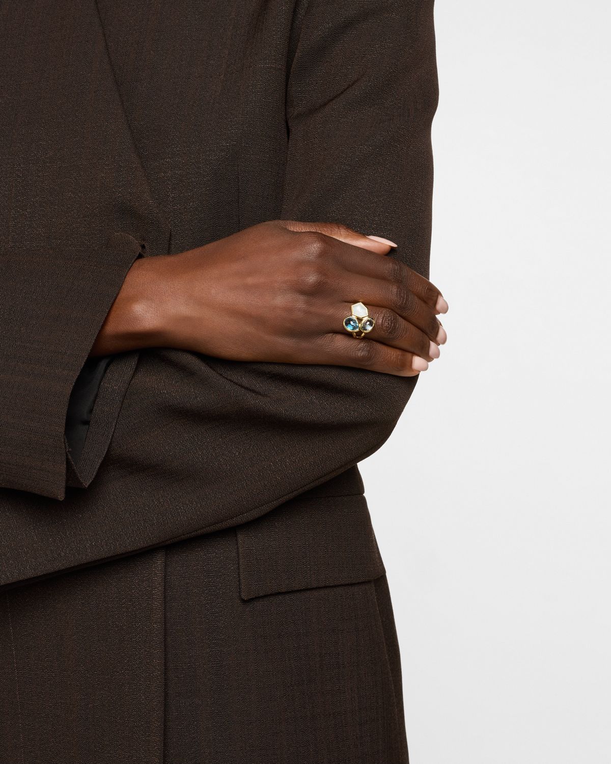 Ippolita Rock Candy Small Mare 3-Stone Cluster Ring in 18K Gold