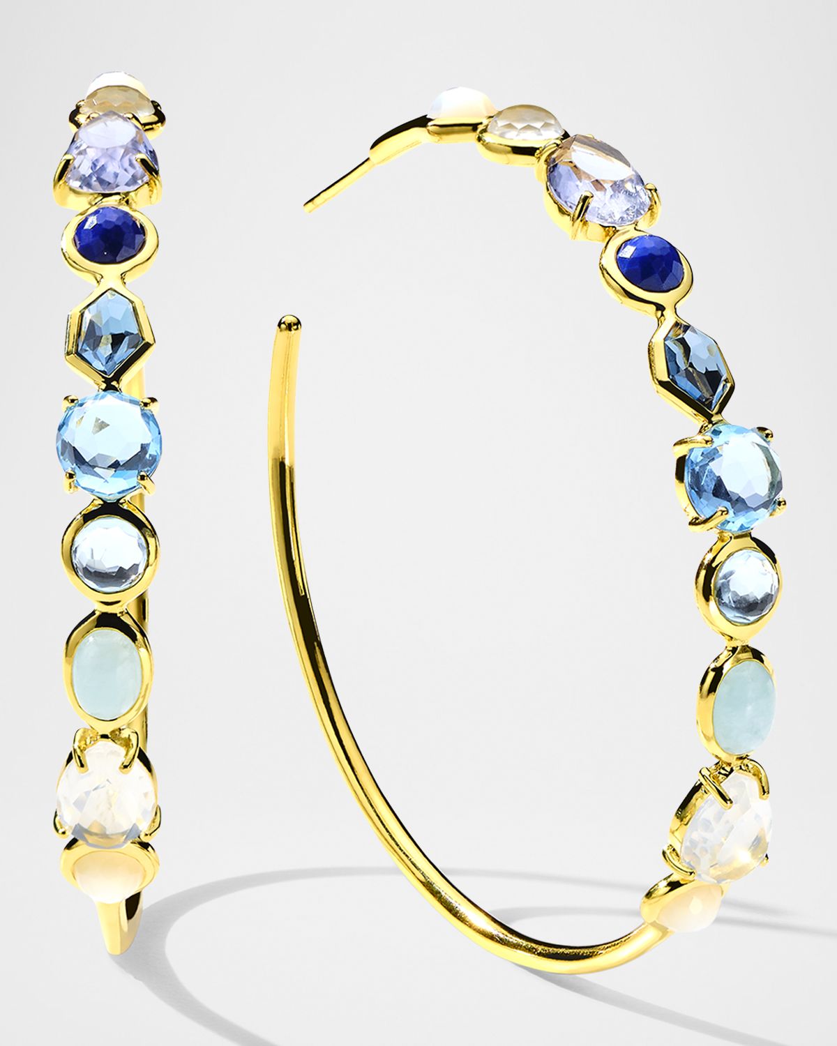Ippolita Rock Candy Mare Mixed-Shape No. 4 Hoop Earrings in 18K Gold