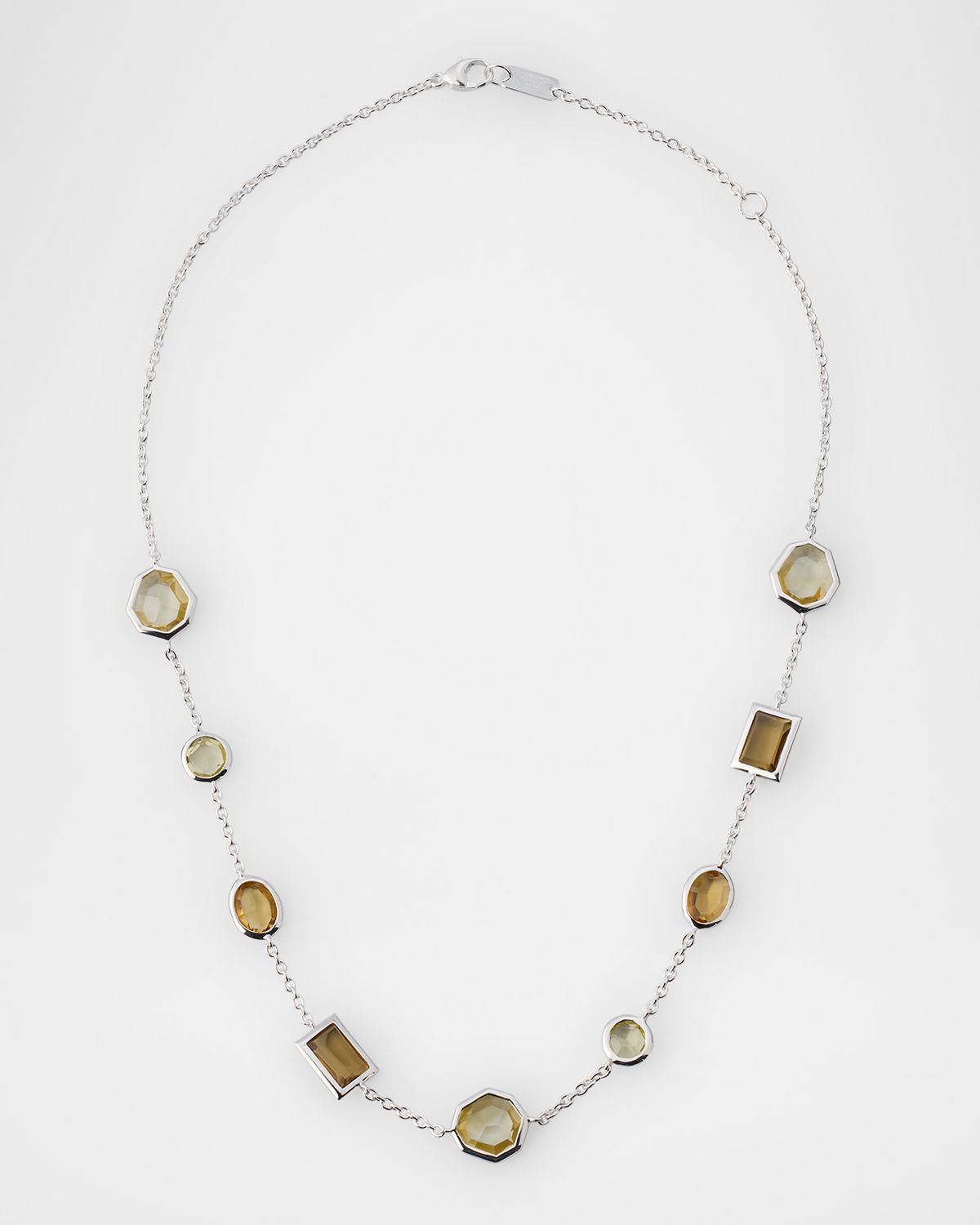 Ippolita Rock Candy Mixed-Cut Girasole Station Necklace in Sterling Silver