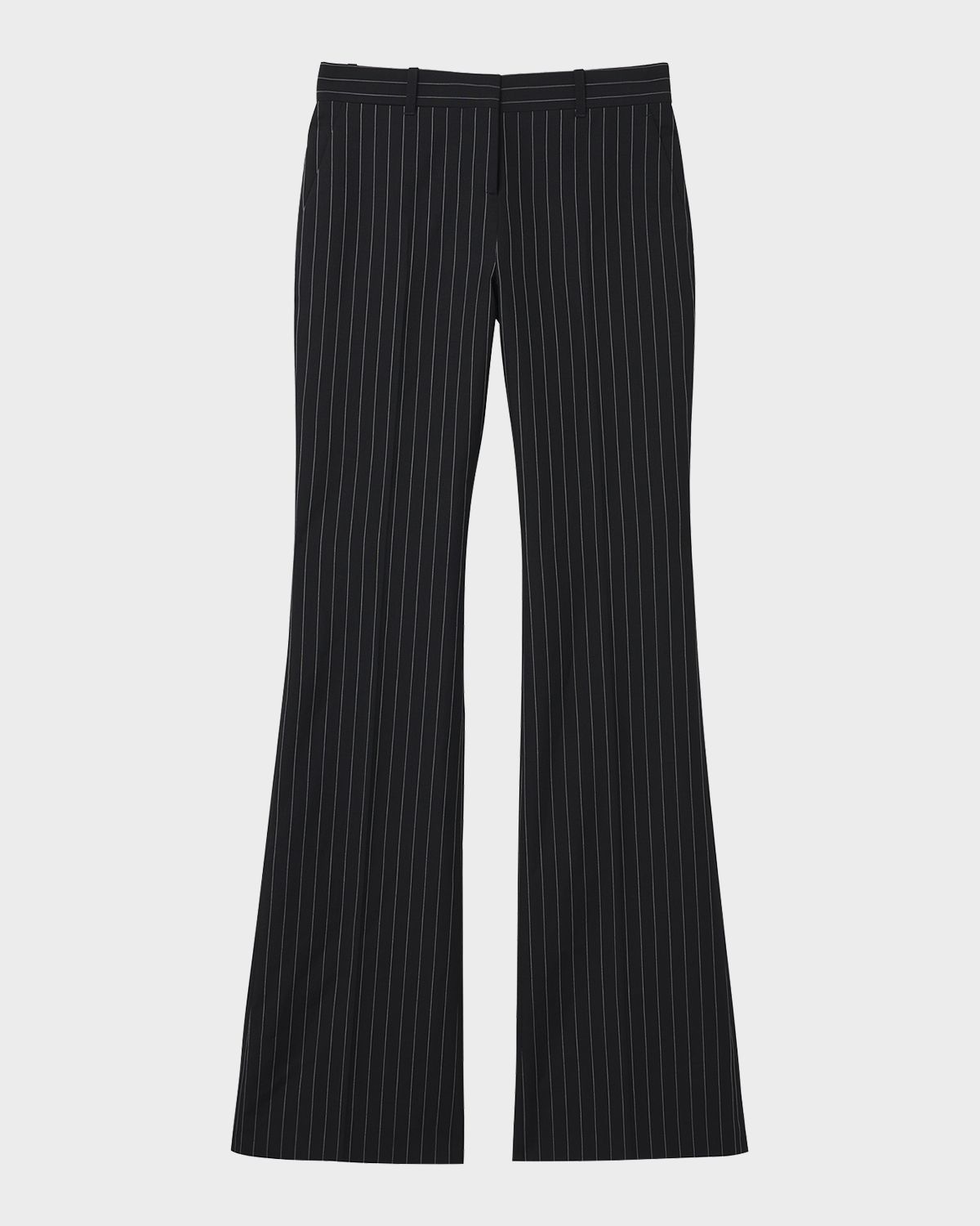 McQueen High-Rise Pinstripe Flared Trousers
