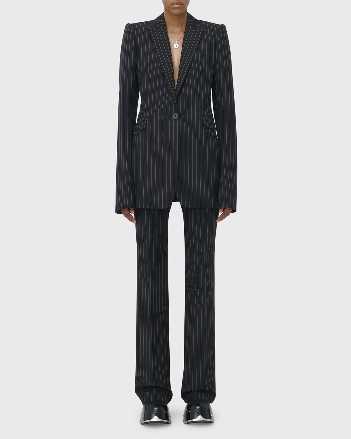 McQueen Pinstripe Single-Breasted Blazer | Thumbnail 5 McQueen Pinstripe Single-Breasted Blazer | Thumbnail 5
