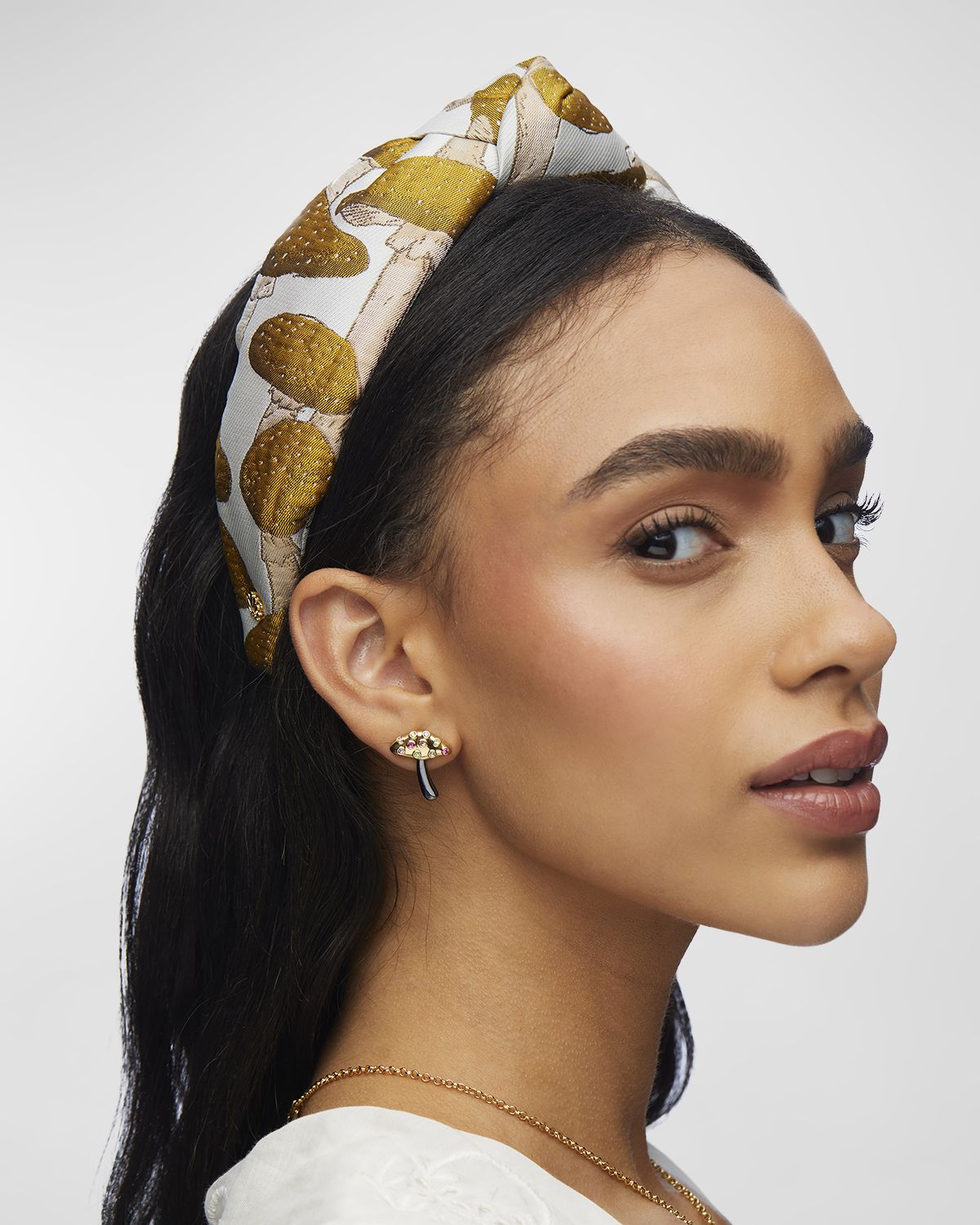 Lele Sadoughi Mushroom Button Earrings