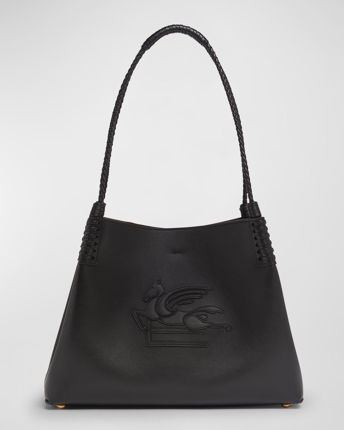 Etro Libra Logo Leather Shoulder Bag