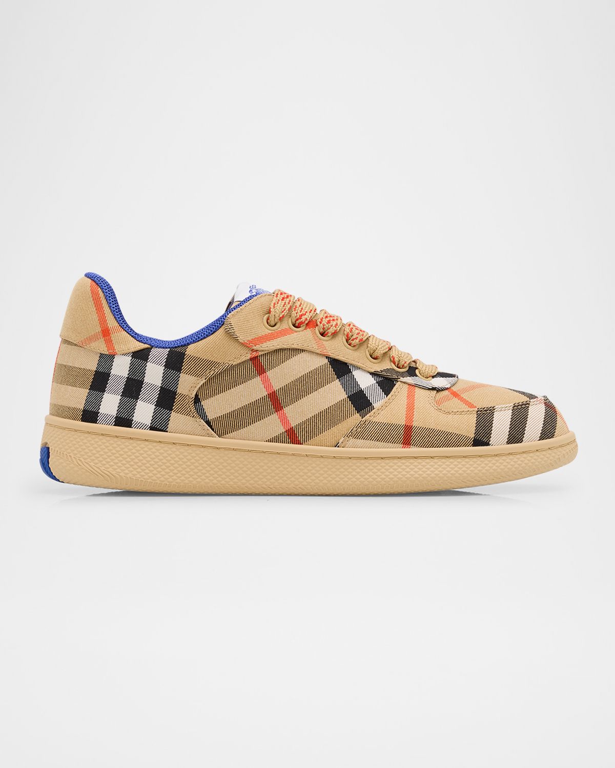 Burberry Terrace Check Cotton Low-Top Sneakers