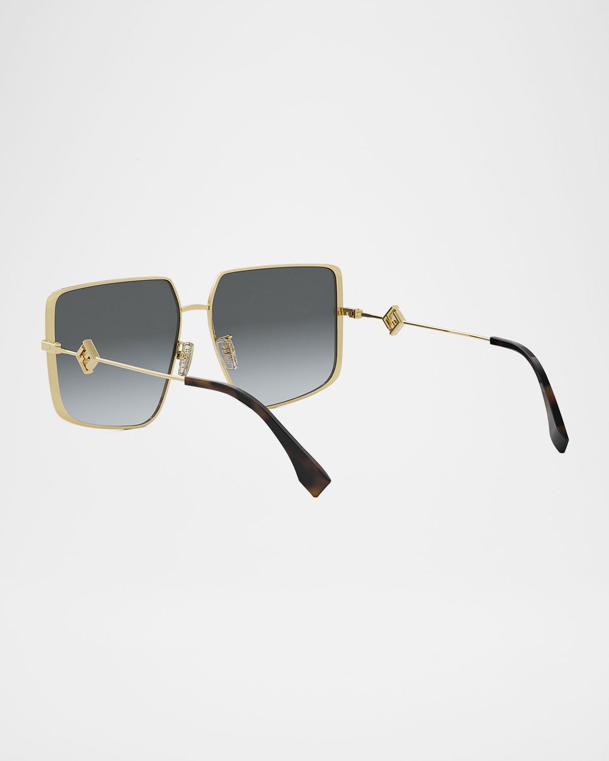 Fendi FF Square Metal & Acetate Sunglasses