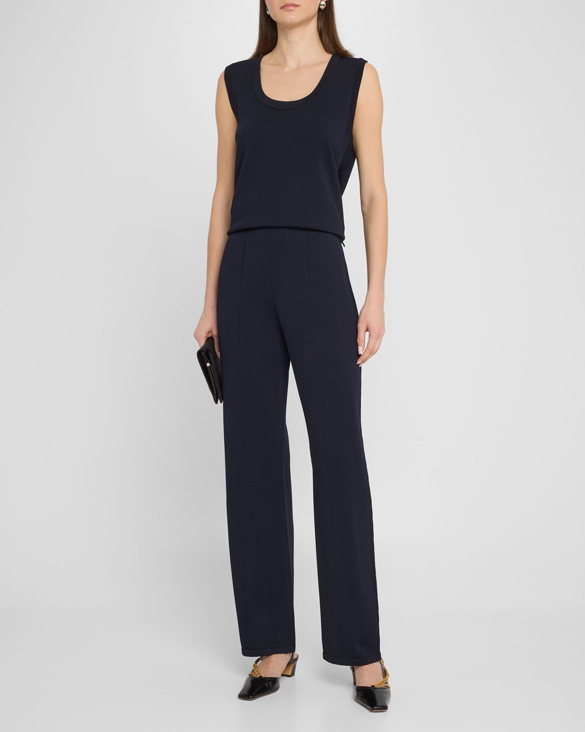 St. John Santiago Knit Scoop-Neck Tank Top