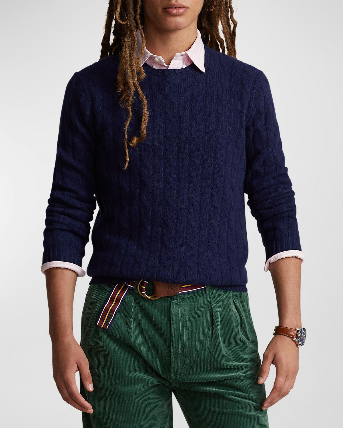 Polo Ralph Lauren Men 's The Iconic Cable-Knit Cashmere Sweater