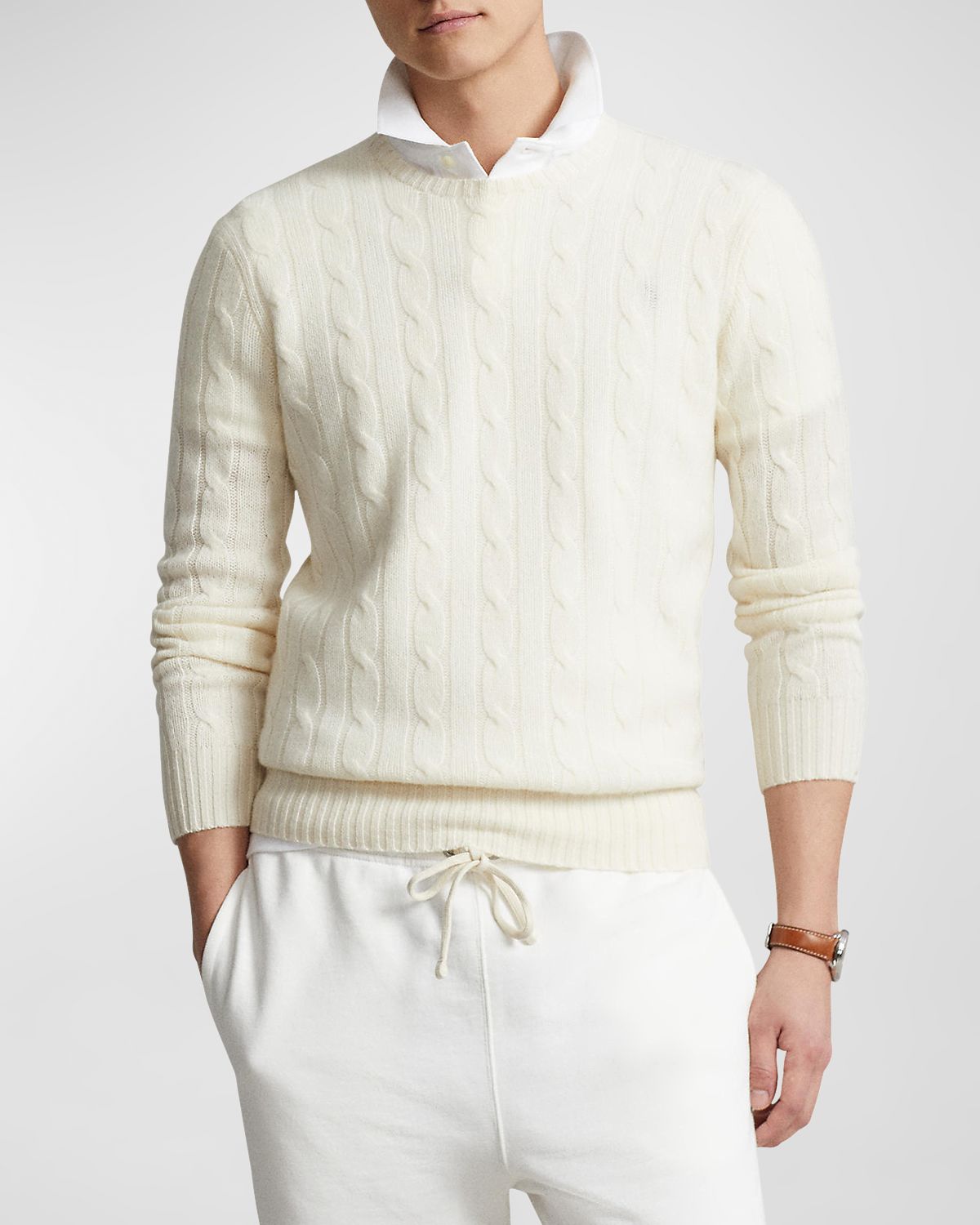 Polo Ralph Lauren Men 's The Iconic Cable-Knit Cashmere Sweater