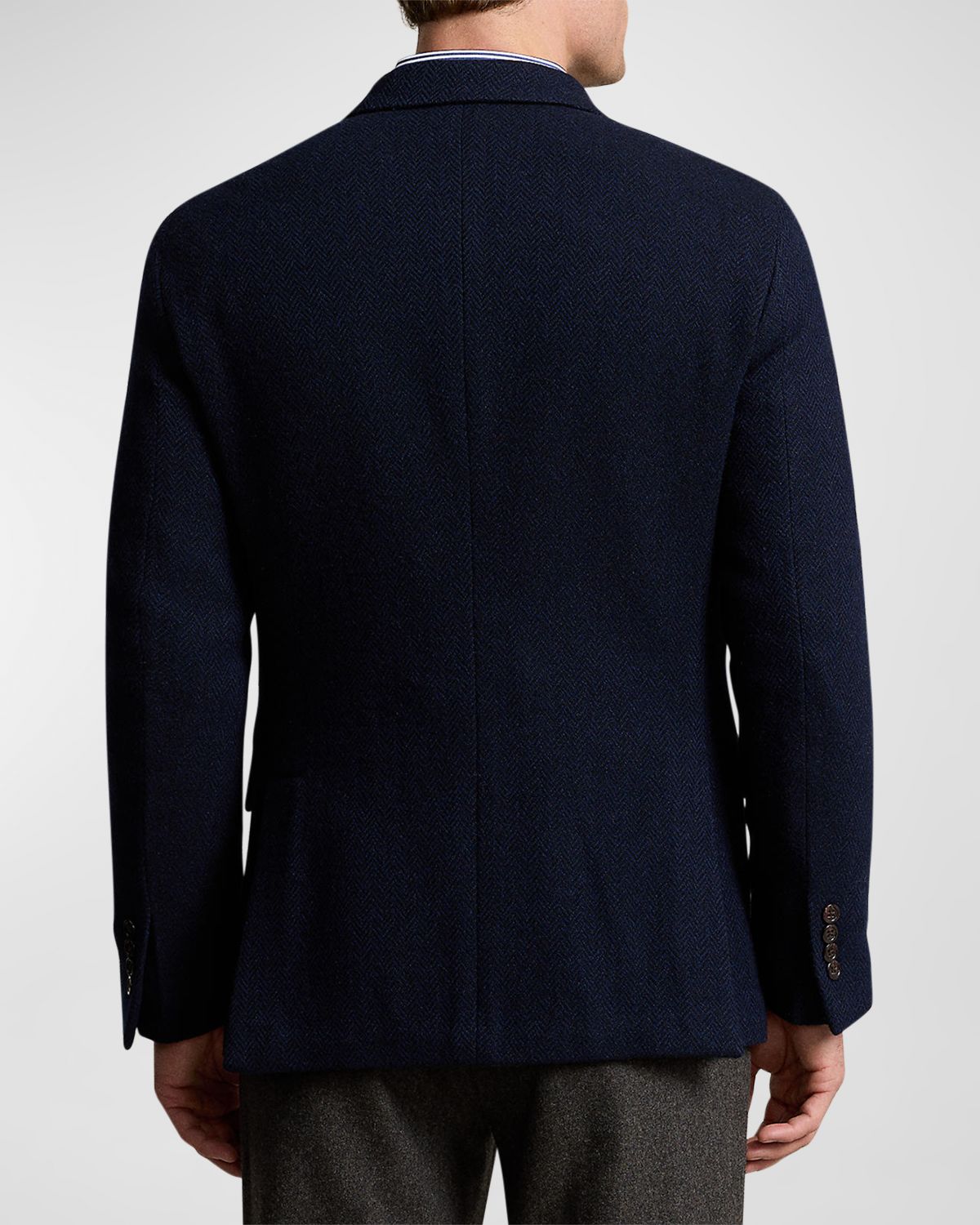 Polo Ralph Lauren Men 's Tailored-Fit Soft Herringbone Jacket | Thumbnail 4 Polo Ralph Lauren Men 's Tailored-Fit Soft Herringbone Jacket | Thumbnail 4