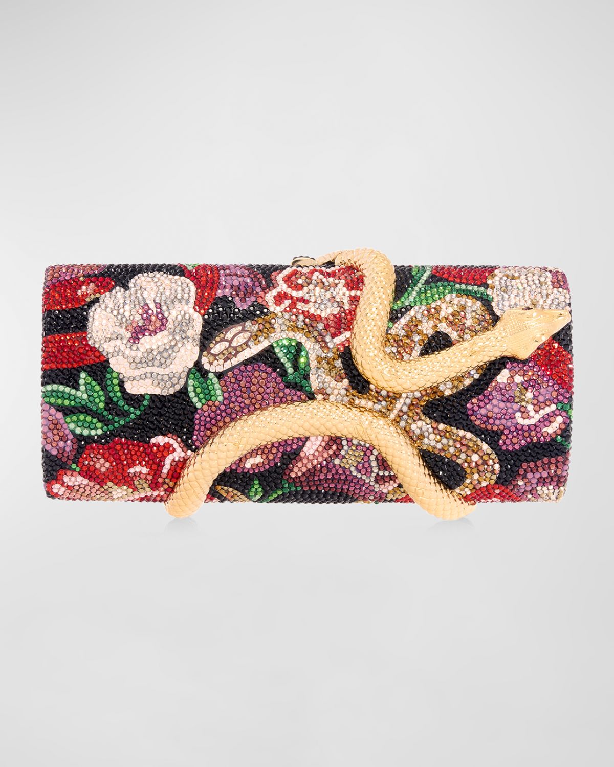 Judith Leiber Couture Spiral Snake Crystal Forbidden Garden Minaudiere