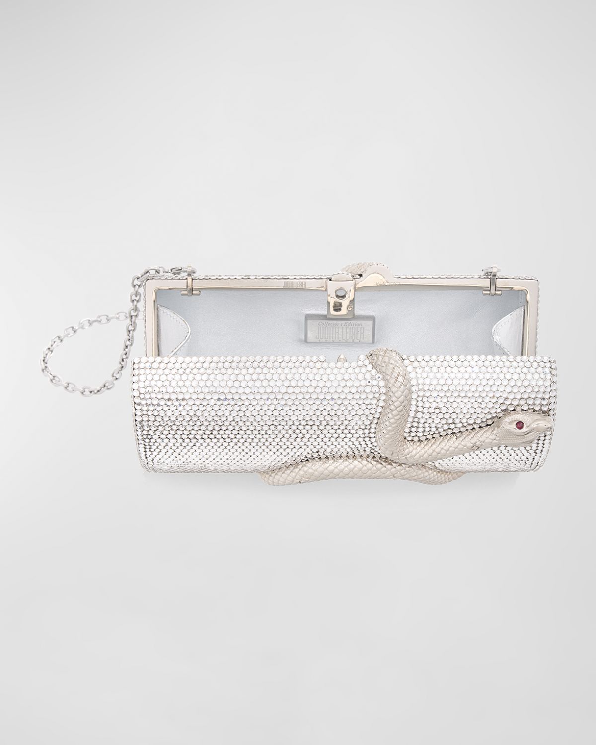 Judith Leiber Couture Spiral Snake Crystal Minaudiere