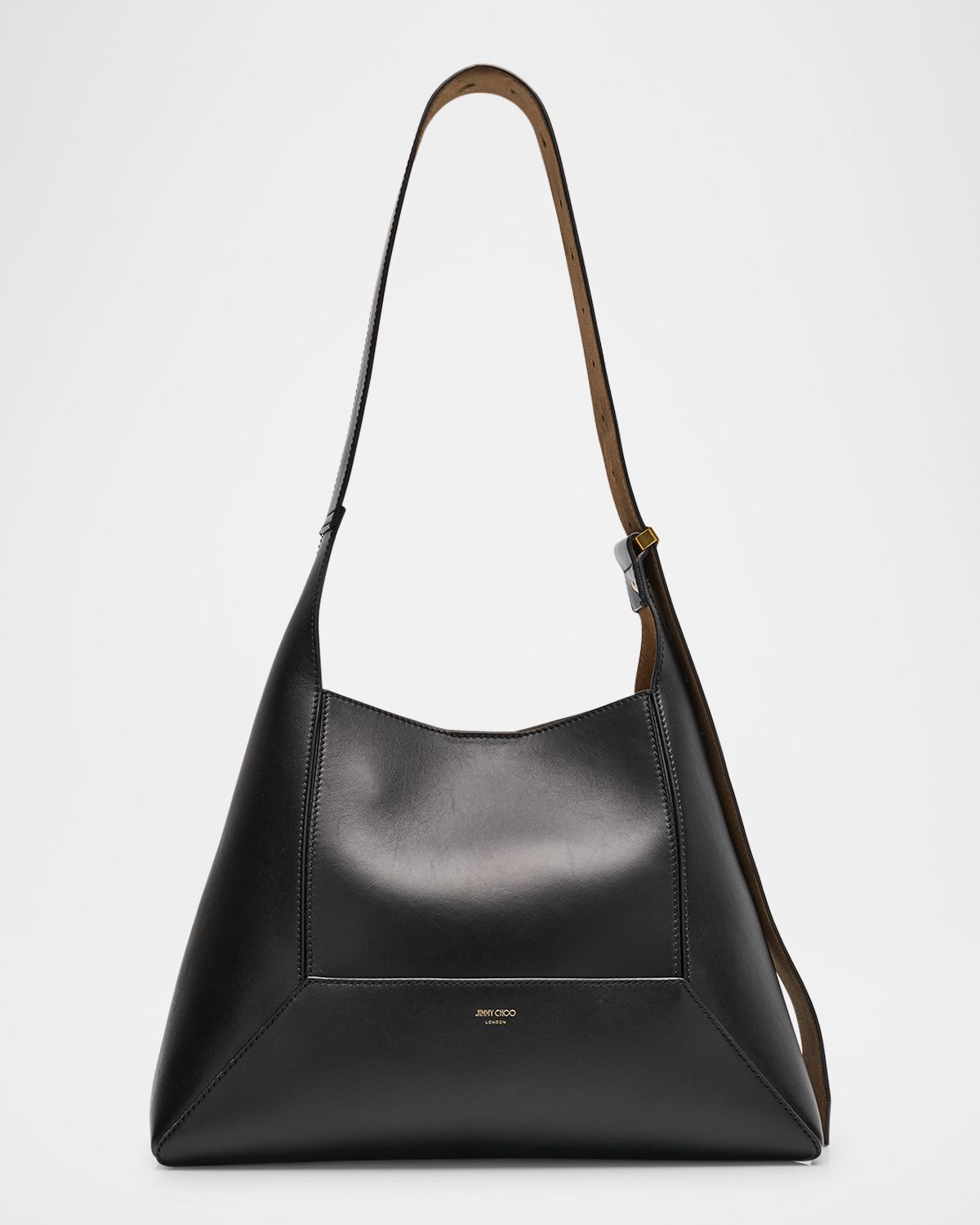 Jimmy Choo Medium Diamond Black Leather Hobo Bag