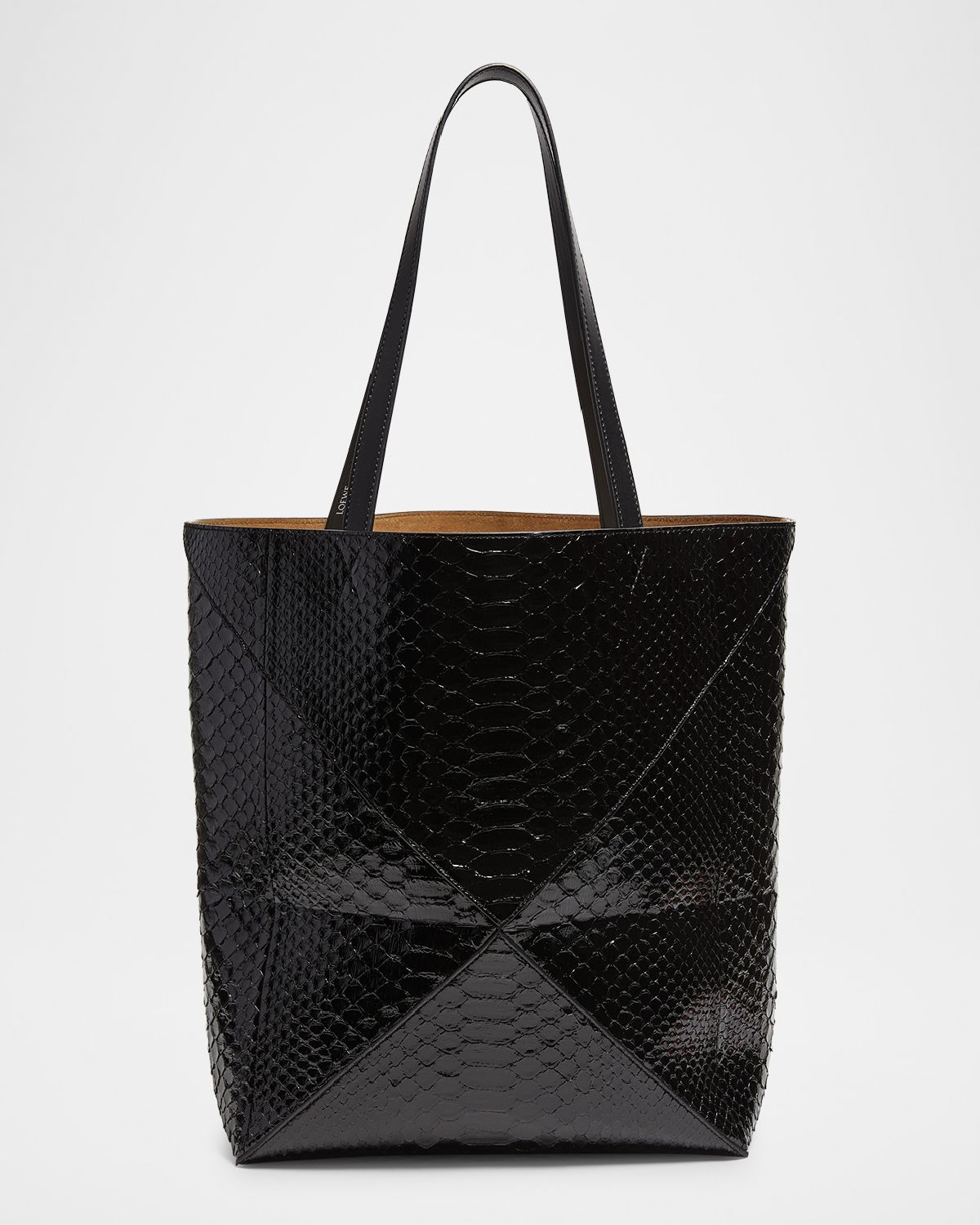 Loewe Puzzle Fold Large Patent Python-Embossed Tote Bag | Thumbnail 8 Loewe Puzzle Fold Large Patent Python-Embossed Tote Bag | Thumbnail 8