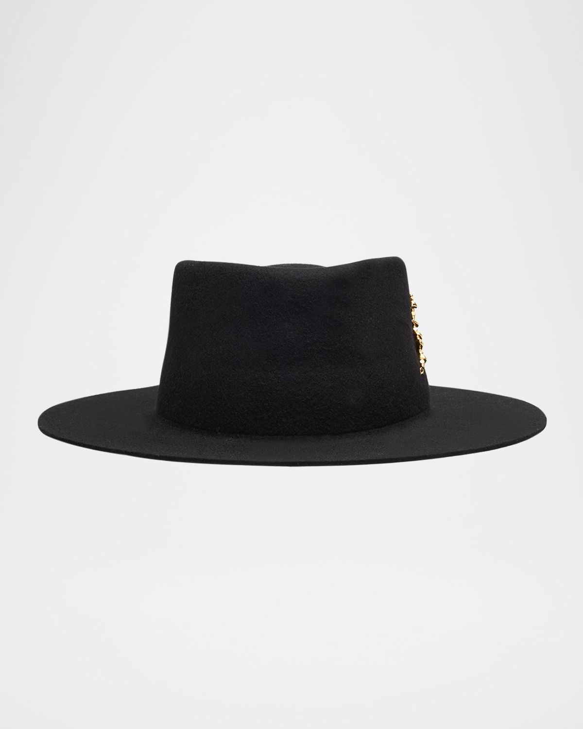 Van Palma Moana Wool Fedora W/ 14-Karat Pin