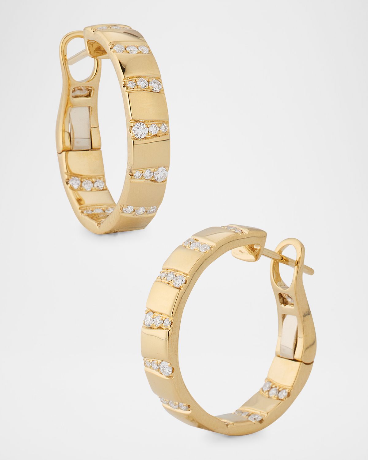 Graziela Gems 18K Yellow Gold Alma Dos Rio Diamond Hoop Earrings
