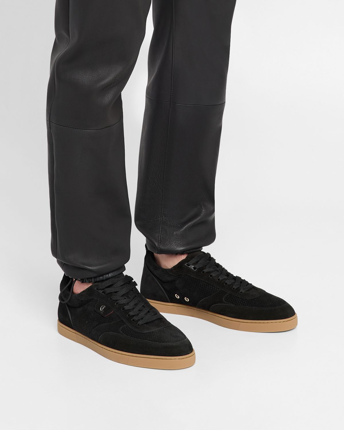 Christian Louboutin Men 's Tutti Rui Suede Low-Top Sneakers