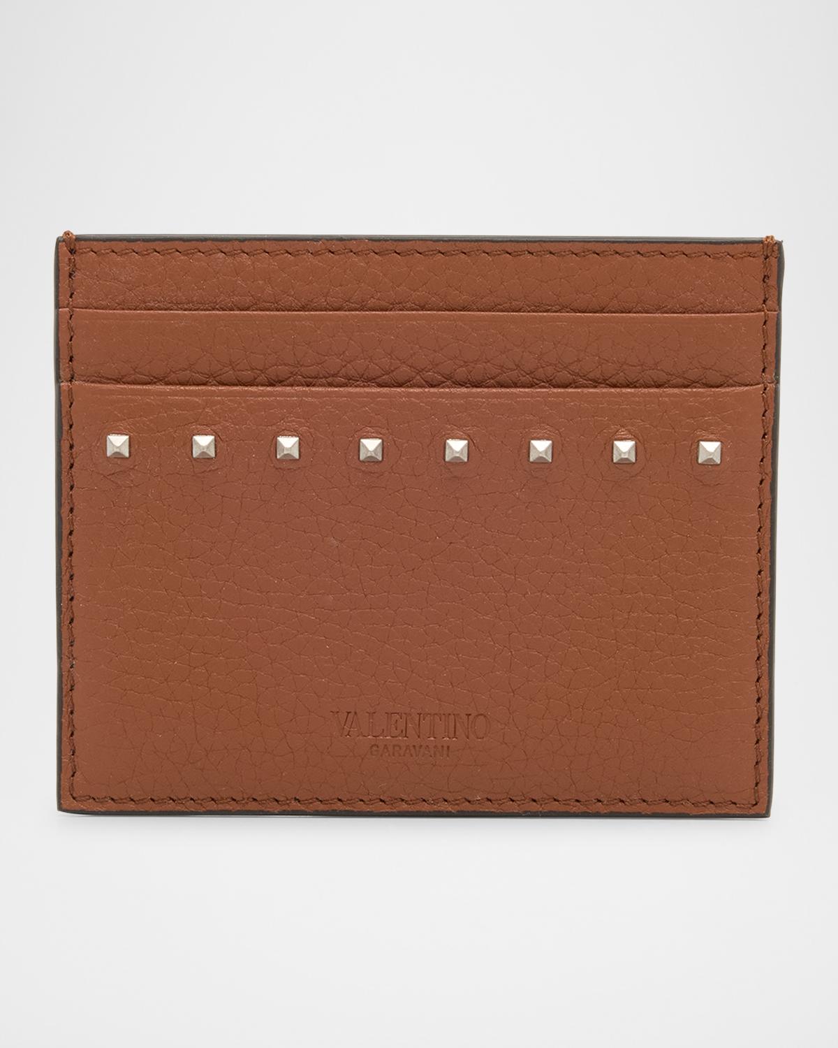 Valentino Garavani Men's Leather Rockstud Card Holder