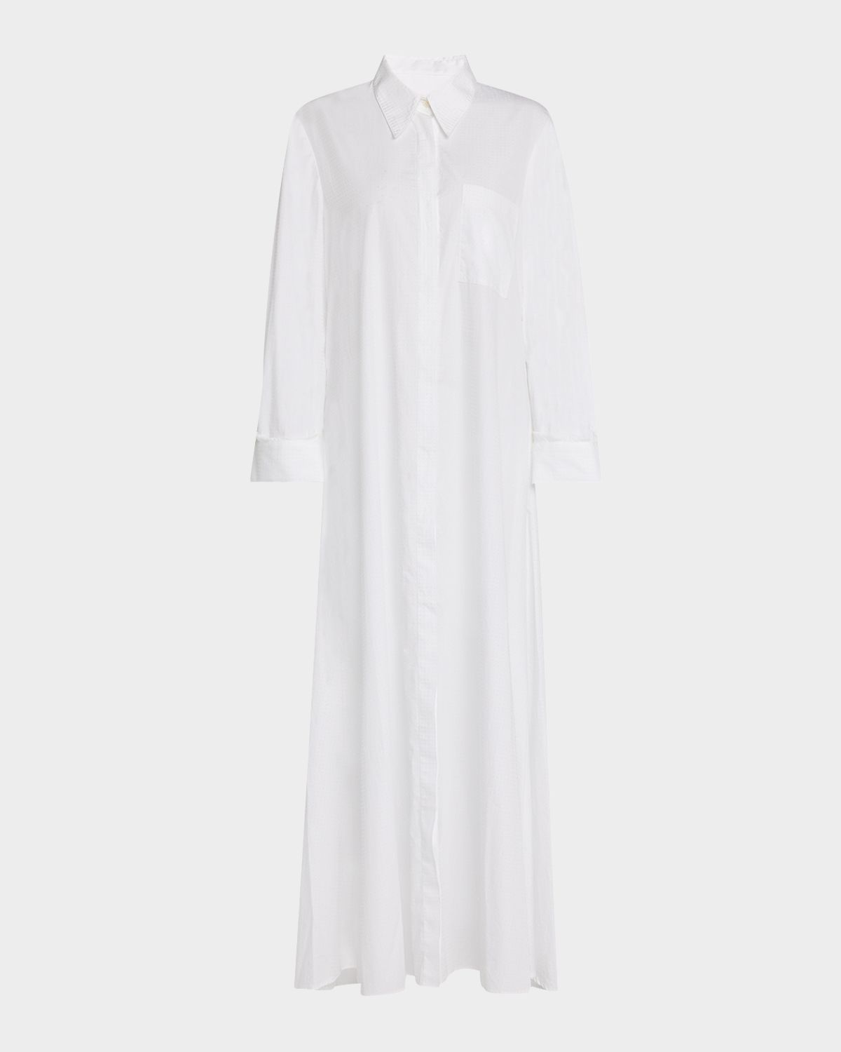 TWP Jenny 's Gown Oversized Embellished Cotton Poplin Shirtdress