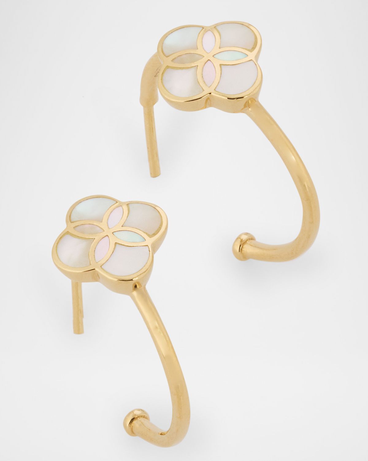 Jan Leslie Petal Gemstone Hoop Earrings