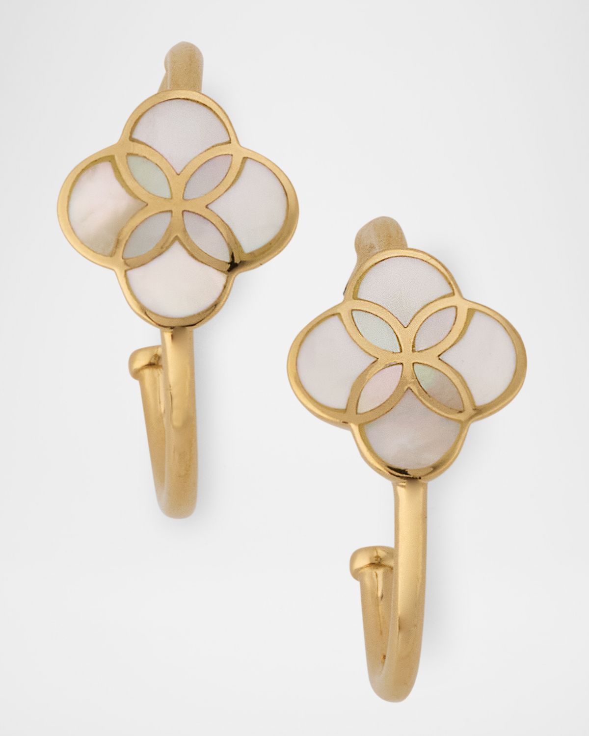 Jan Leslie Petal Gemstone Hoop Earrings