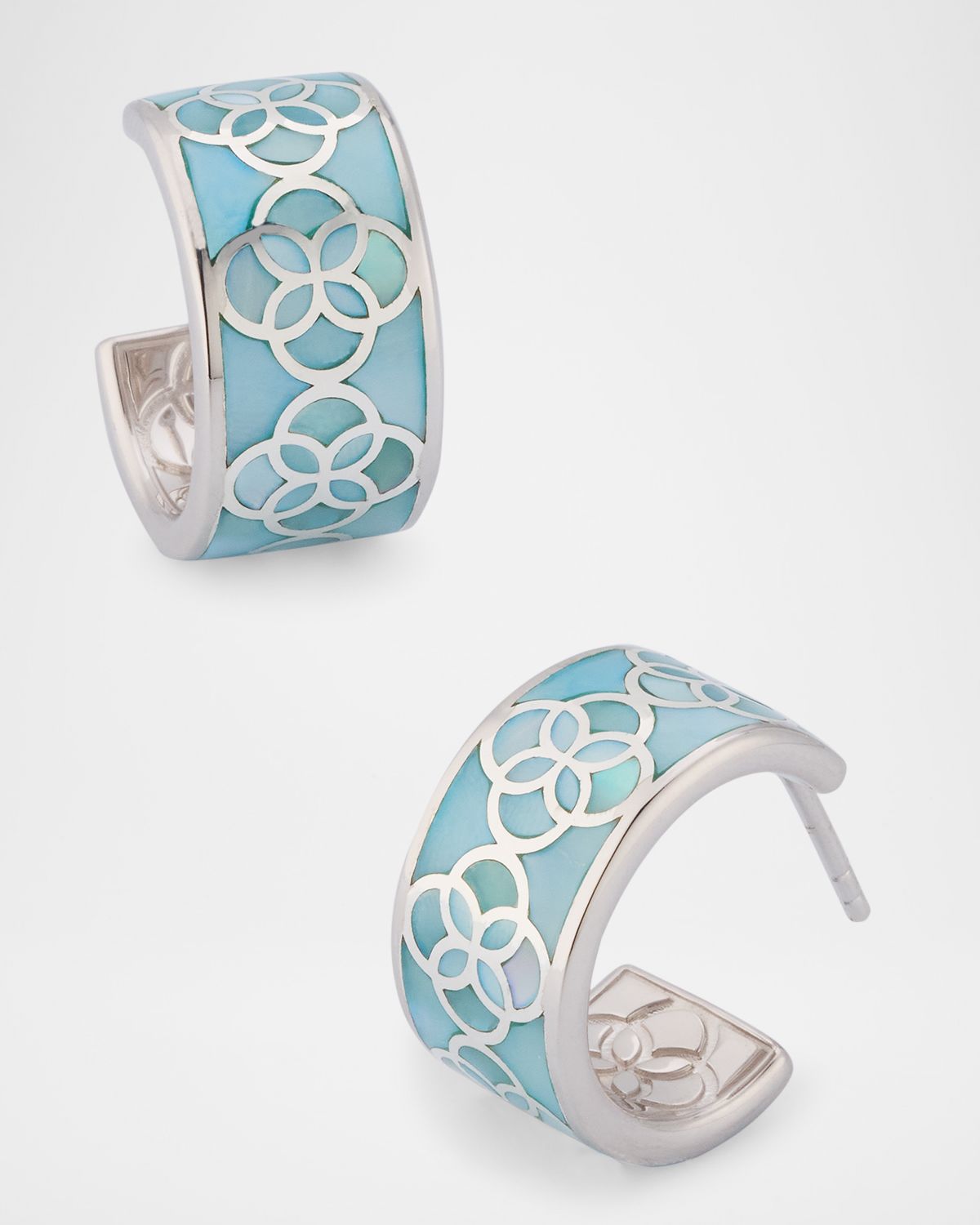 Jan Leslie Petal Gemstone Huggie Earrings