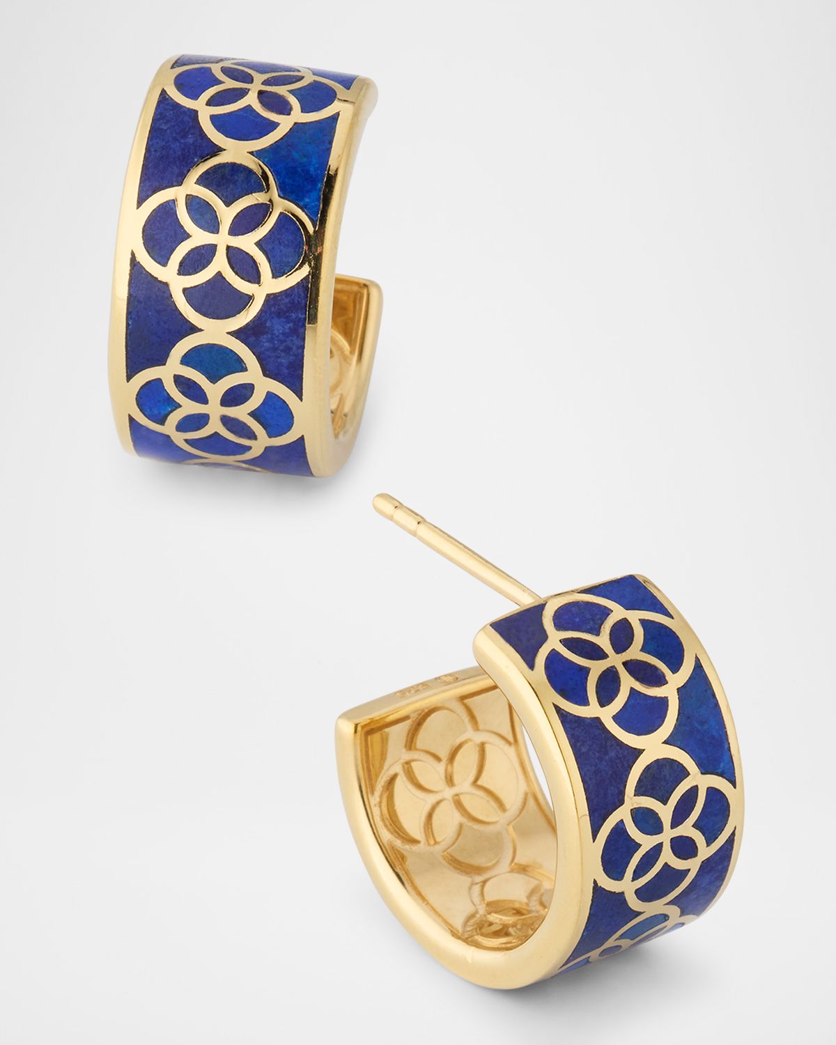 Jan Leslie Petal Gemstone Huggie Earrings