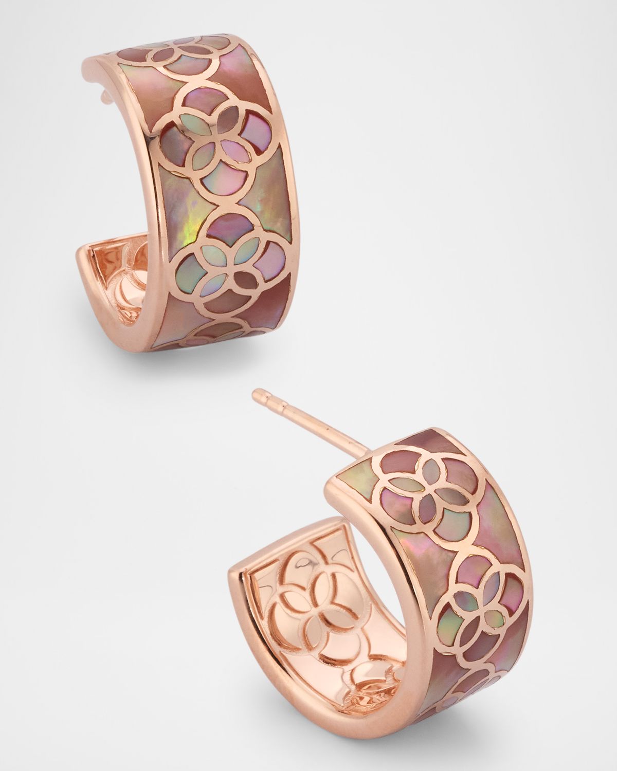 Jan Leslie Petal Gemstone Huggie Earrings