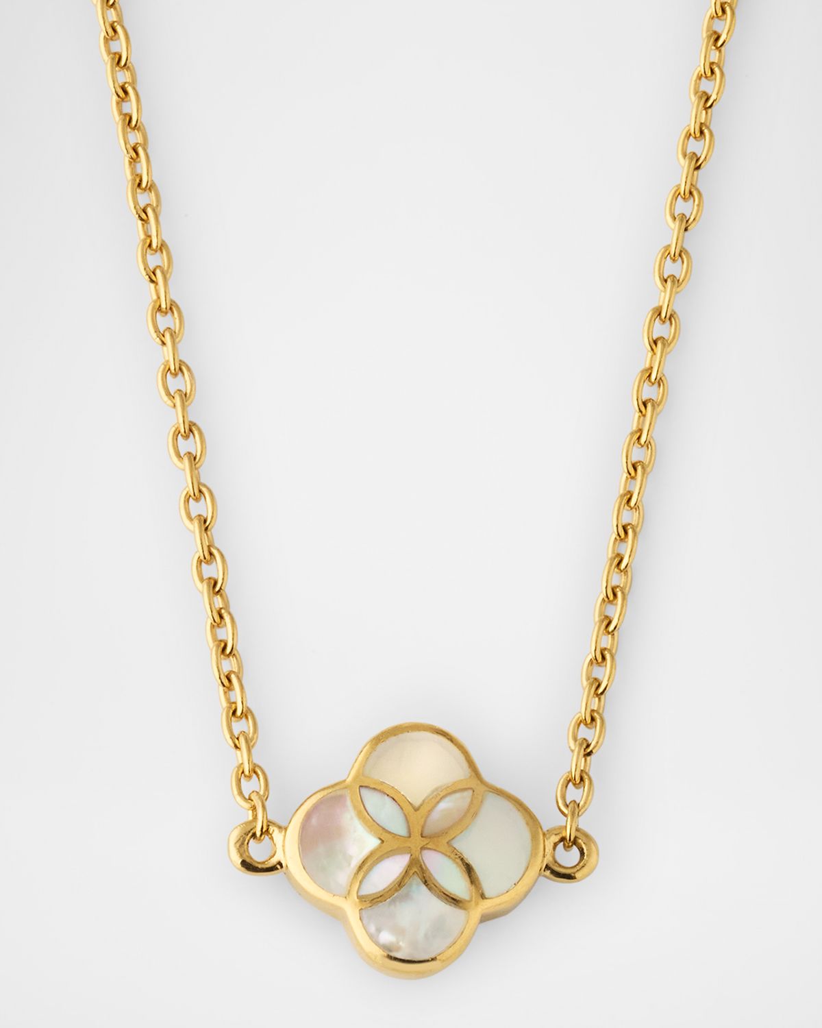 Jan Leslie Single Petal Gemstone Station Necklace