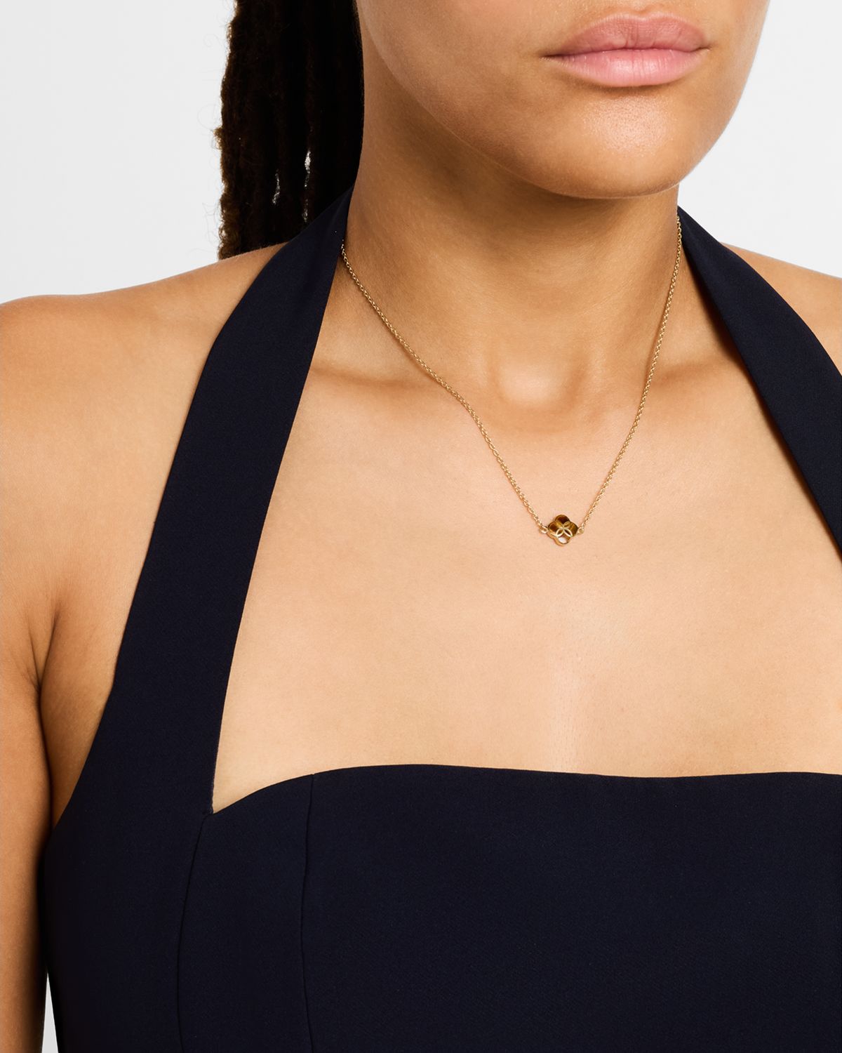 Jan Leslie Single Petal Gemstone Station Necklace