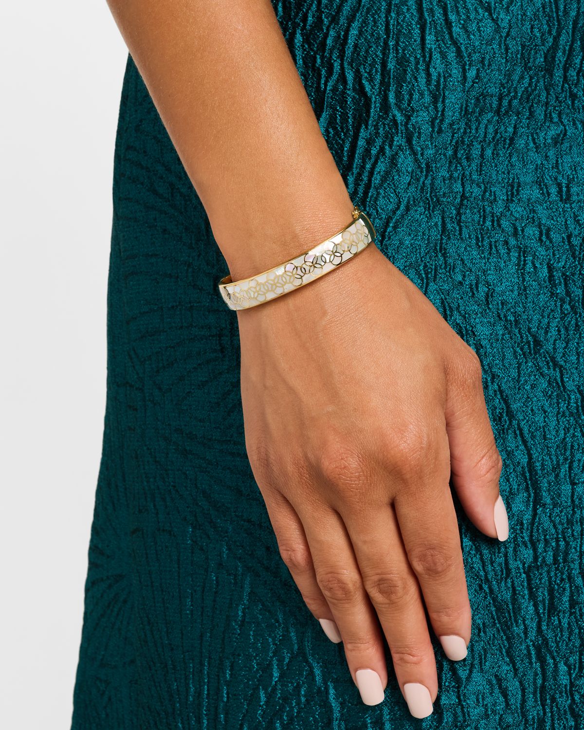 Jan Leslie Petal Mother of Pearl Bangle Bracelet