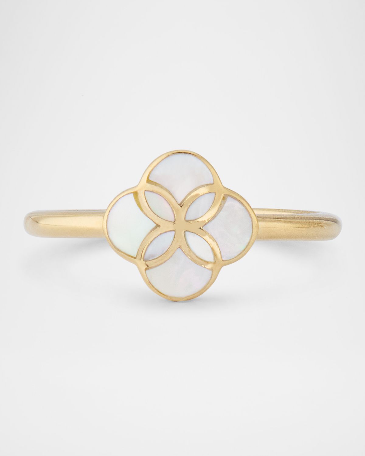 Jan Leslie White Mother of Pearl Petal Ring