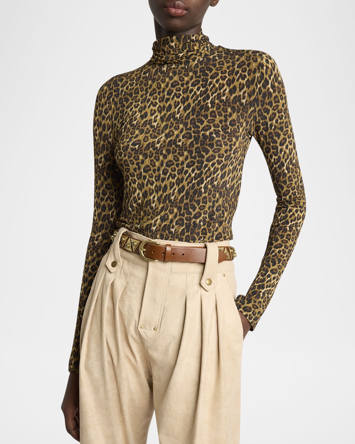 Isabel Marant Veliana Calf Leather Studded Belt