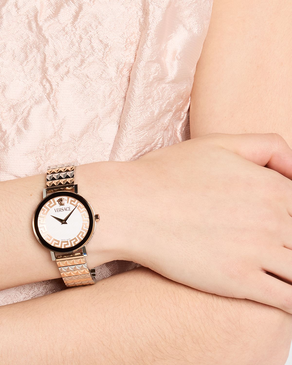 Versace 35mm Daedalus Watch with Bracelet Strap, Two Tone