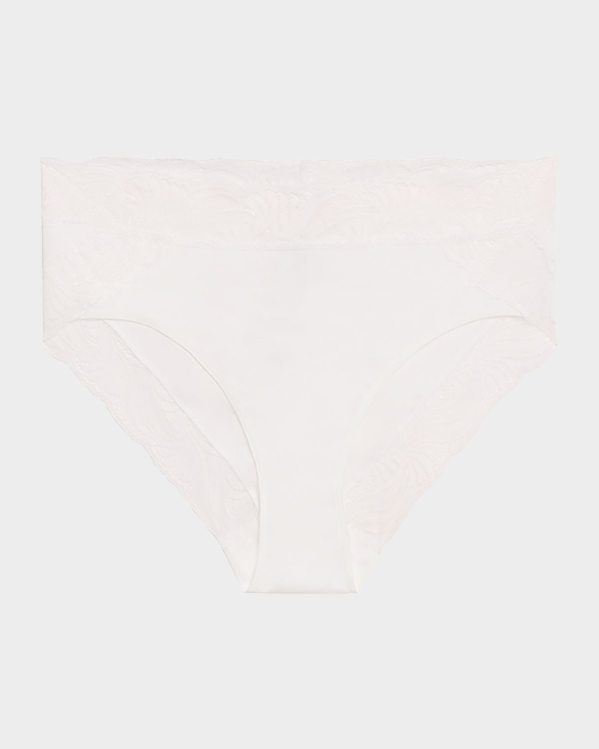 Hanro Cotton Delight Lace-Trim High-Cut Briefs