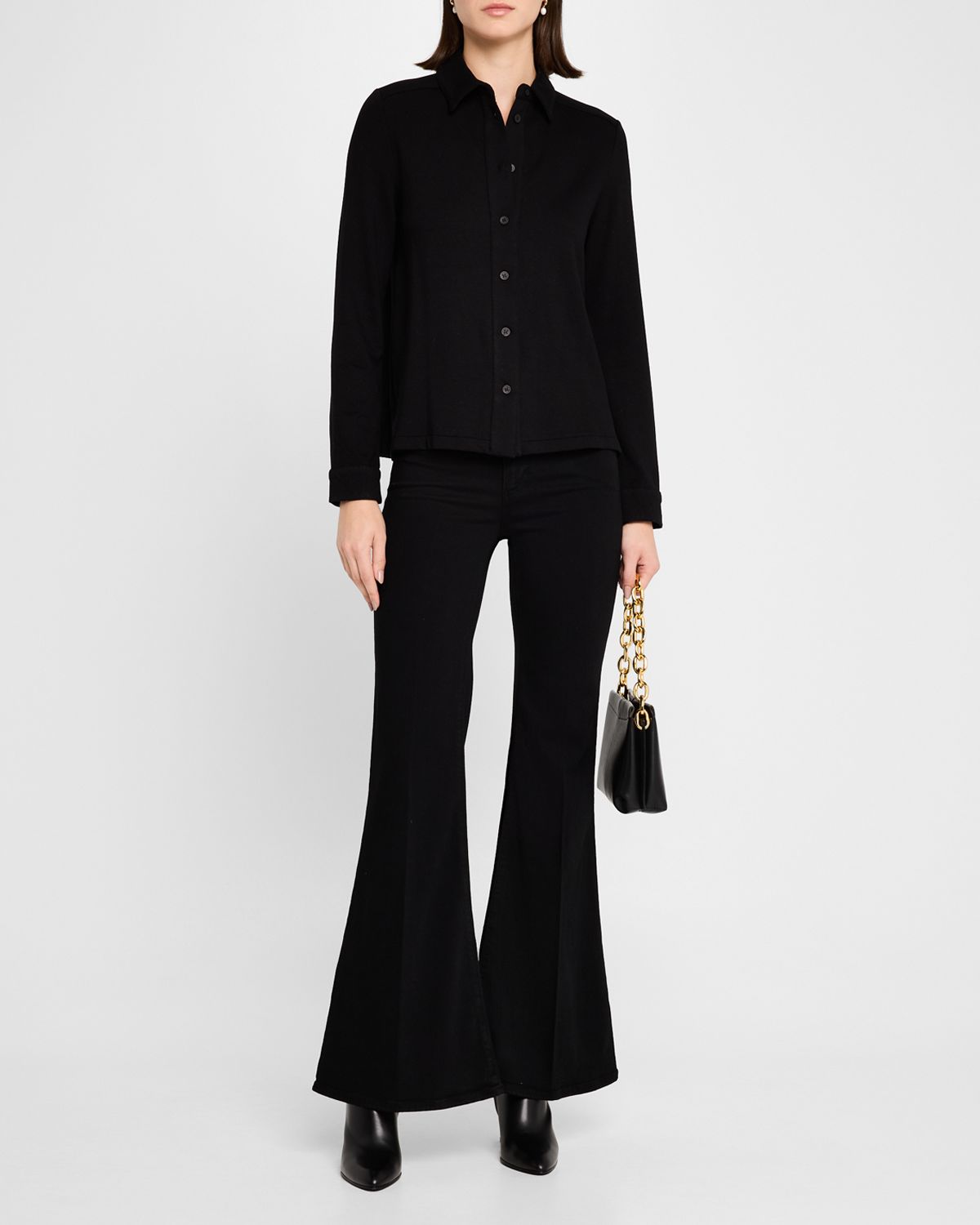 Majestic Filatures Button-Down French Terry Shirt