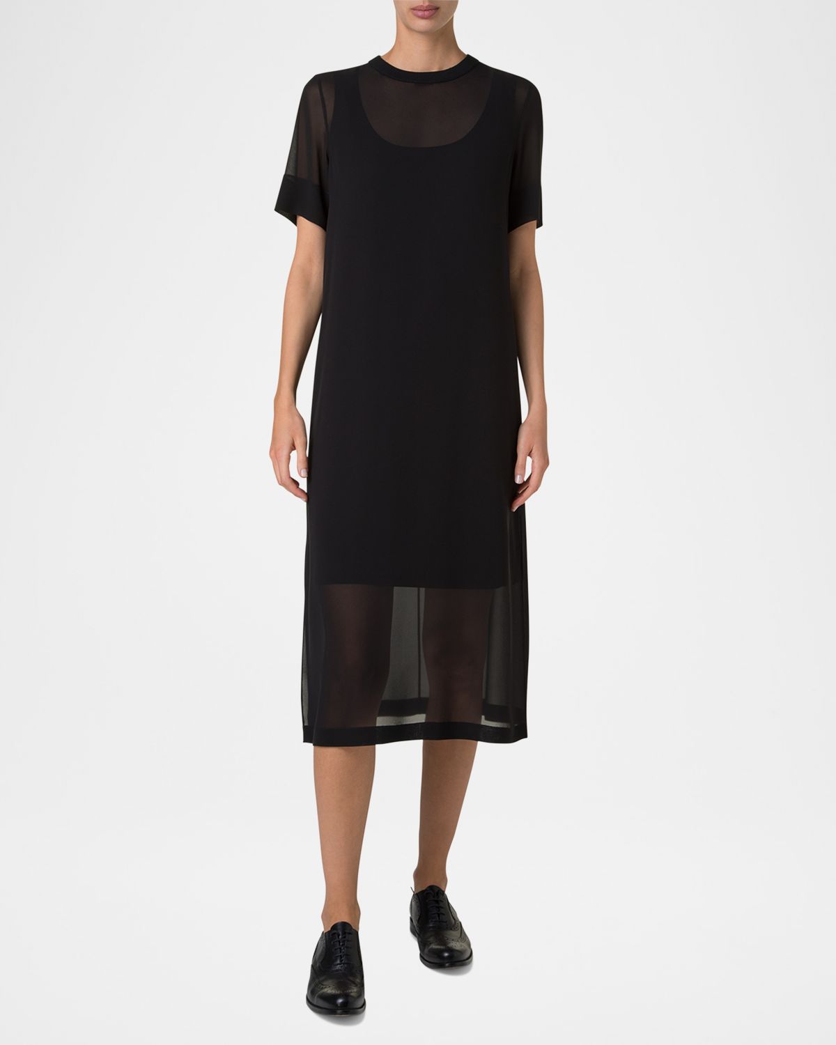 Akris Silk Georgette Tunic Dress