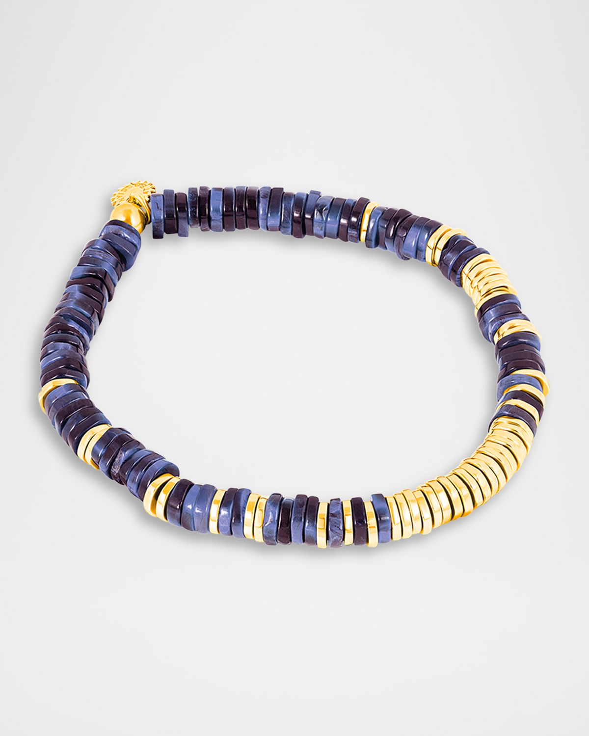 Tateossian Men 's 18k Gold-Plated Tiger 's Eye Constellation Beaded Bracelet