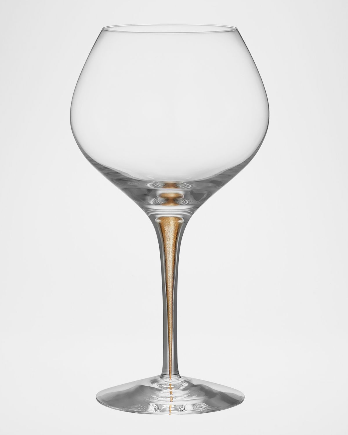 Orrefors Intermezzo Gold Bouquet Wine Glasses, Set of 2