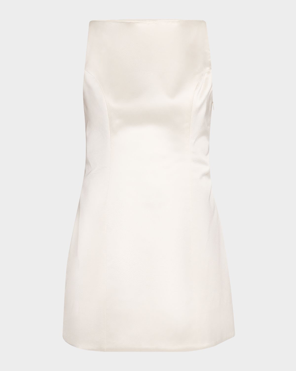 Retrofete Livie High-Neck Satin Mini Dress