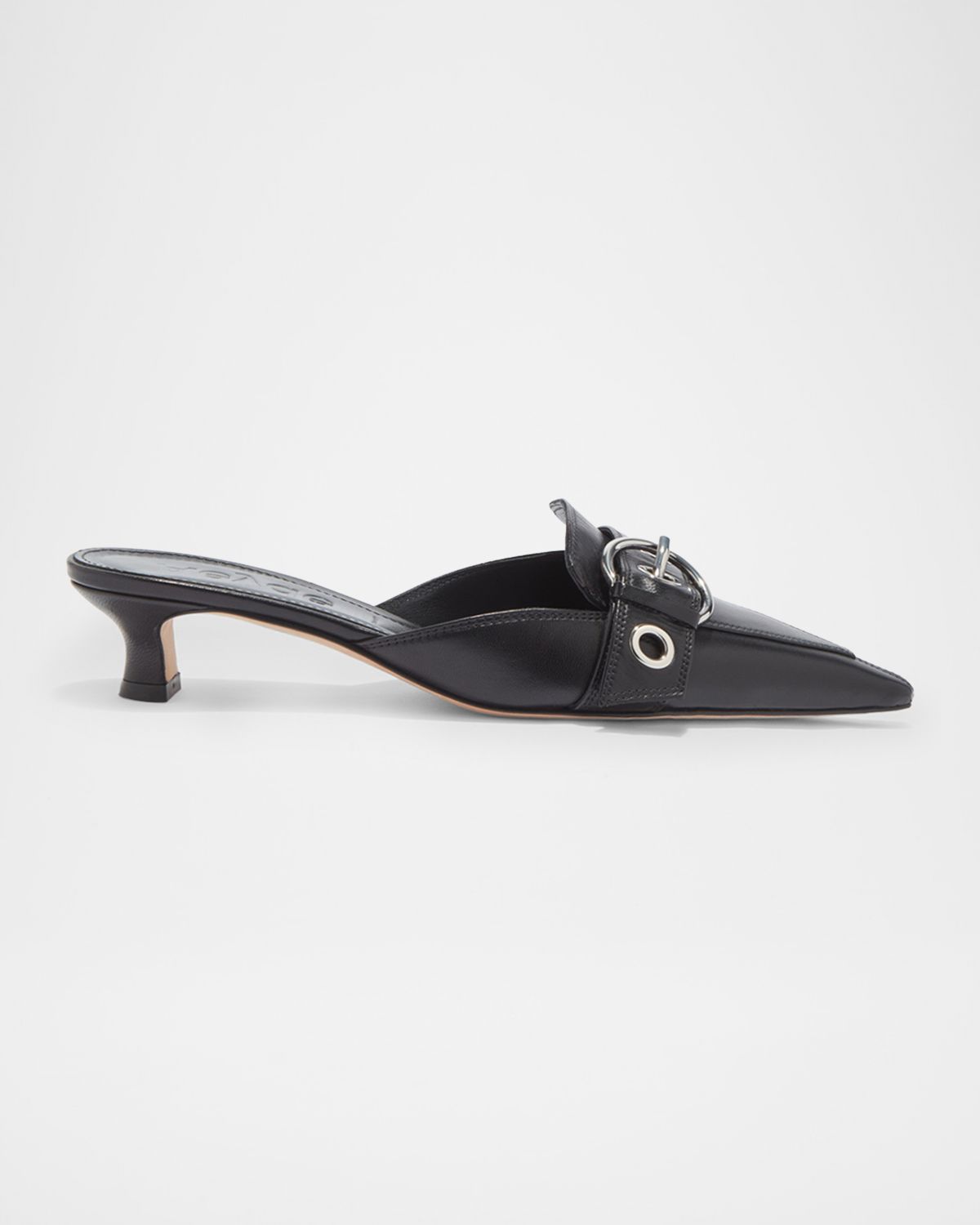 Aeyde Danielle Leather Kitten Mule Pumps
