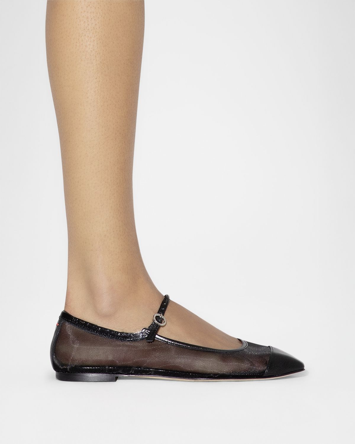Aeyde Uma Mesh Mary Jane Ballerina Flats