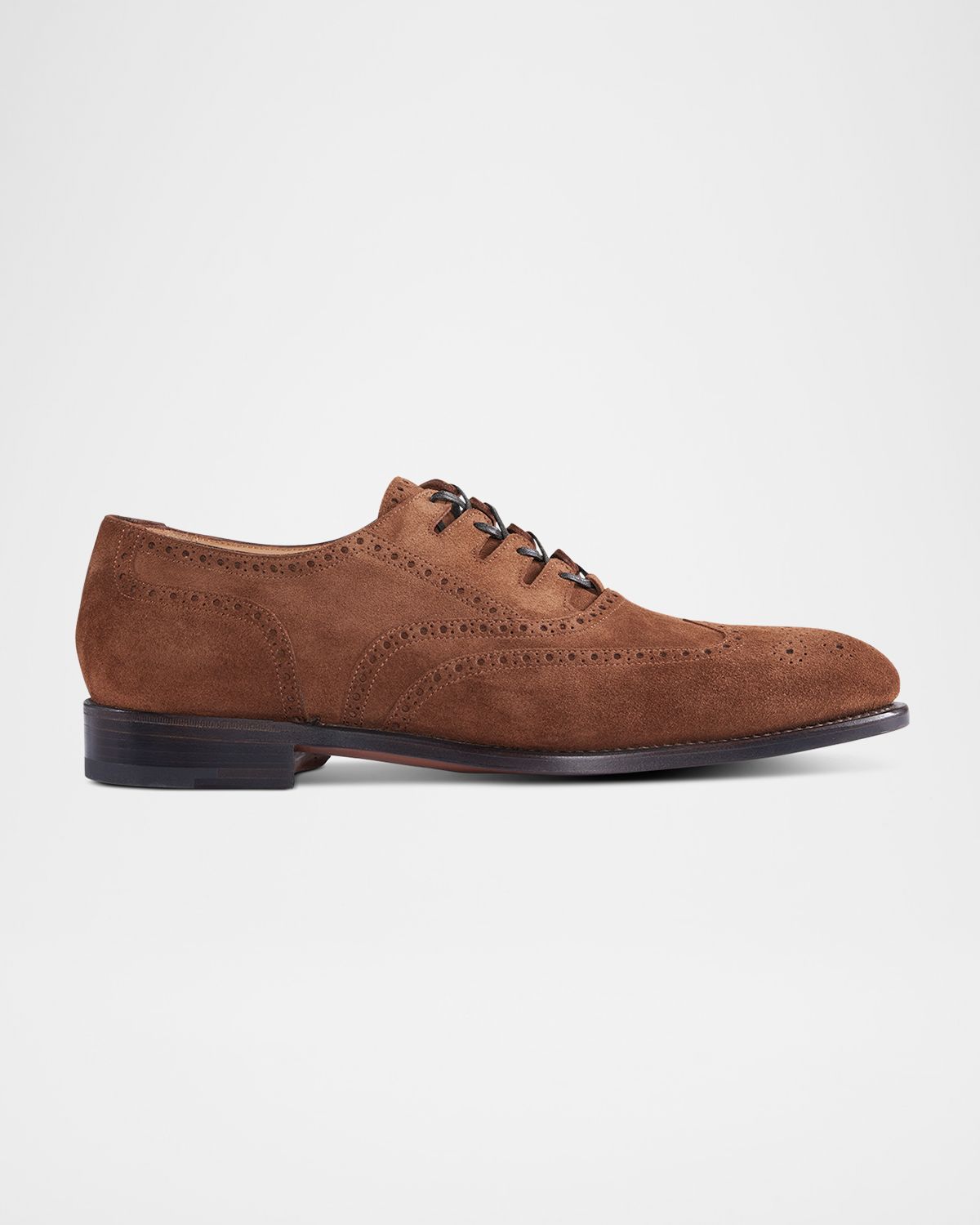 Paul Stuart Men 's Suede Brogue Wingtip Derby Shoes