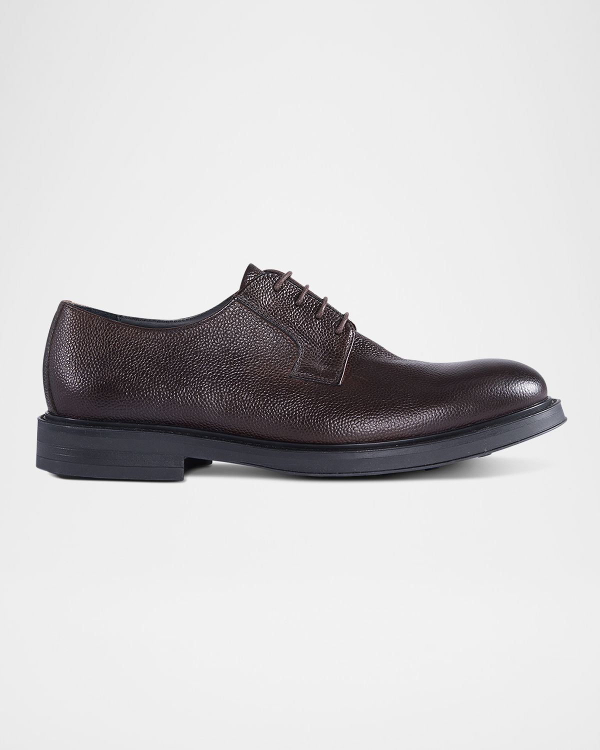 Paul Stuart Men 's Michael Pebbled Leather Derby Shoes | Thumbnail 6