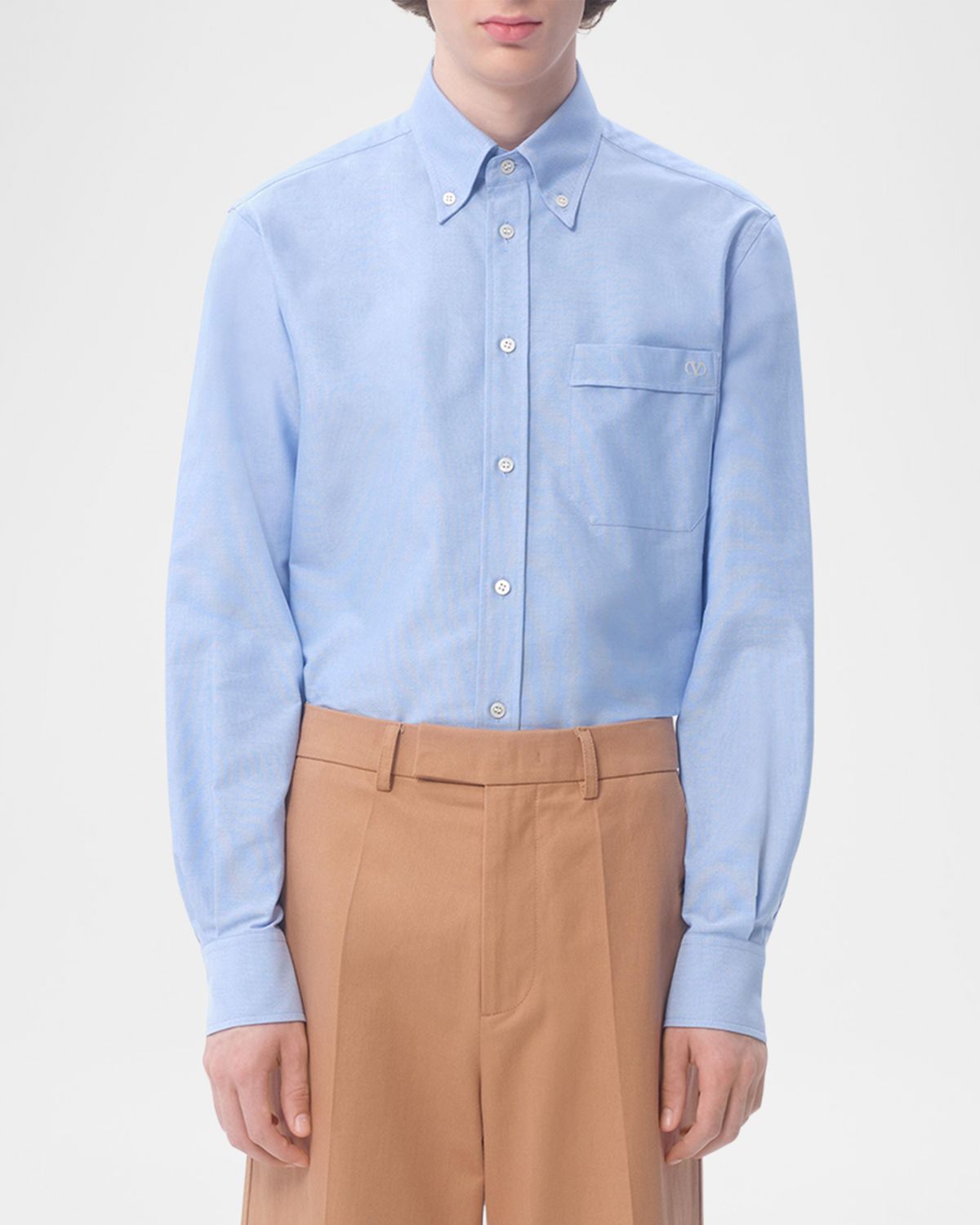 Valentino Garavani Men 's VLogo Oxford Sport Shirt