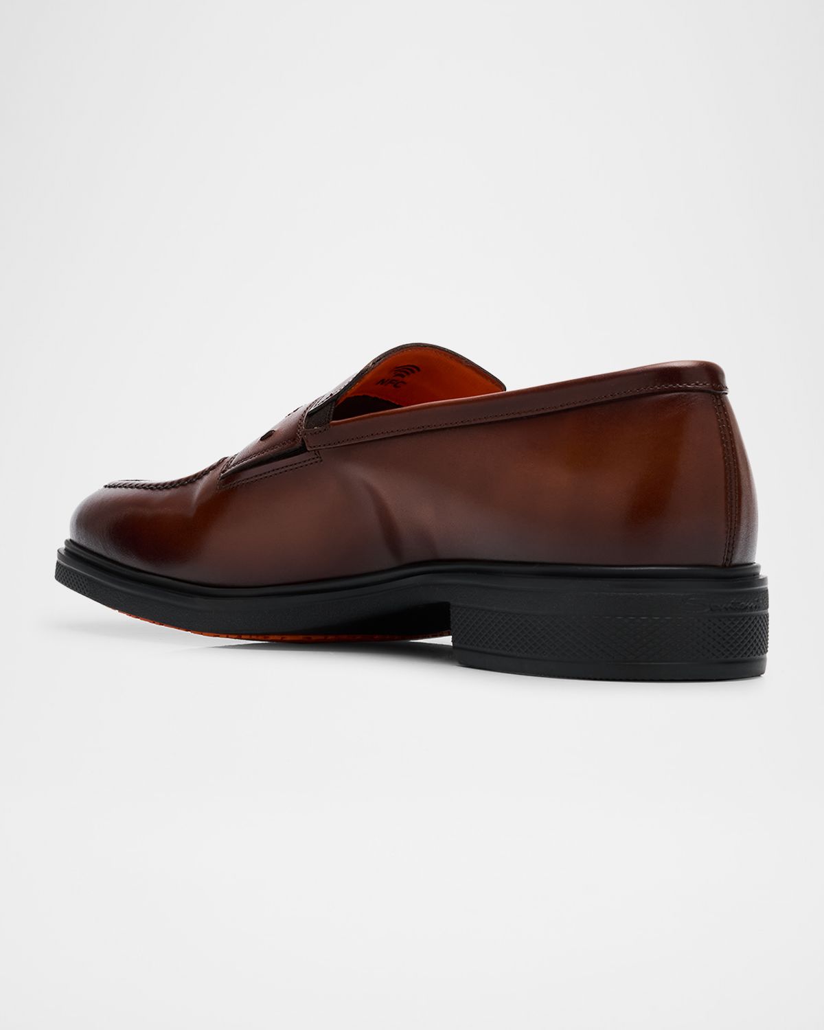 Santoni Men 's Easy Leather Penny Loafers