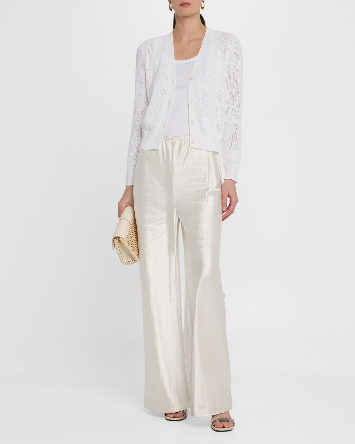 FABIANA FILIPPI Diamante-Trim Ribbed Jersey Tank