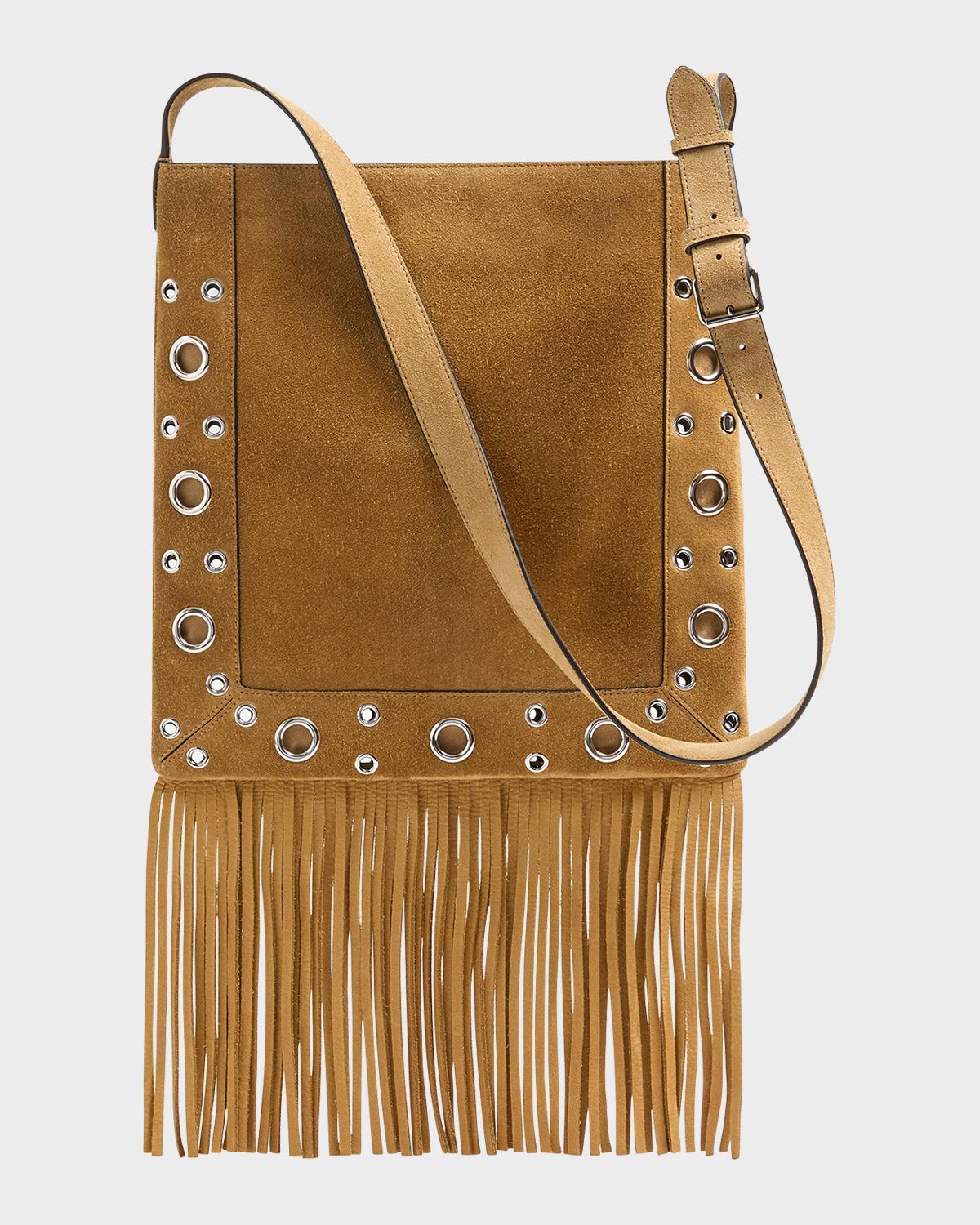 Valentino Garavani Nellcote Studded Fringe Suede Crossbody Bag