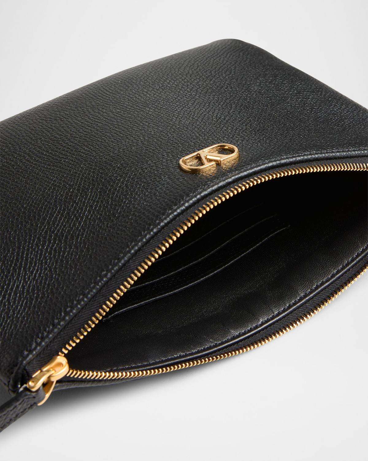 Valentino Garavani VLOGO Medium Leather Flat Pouch Bag